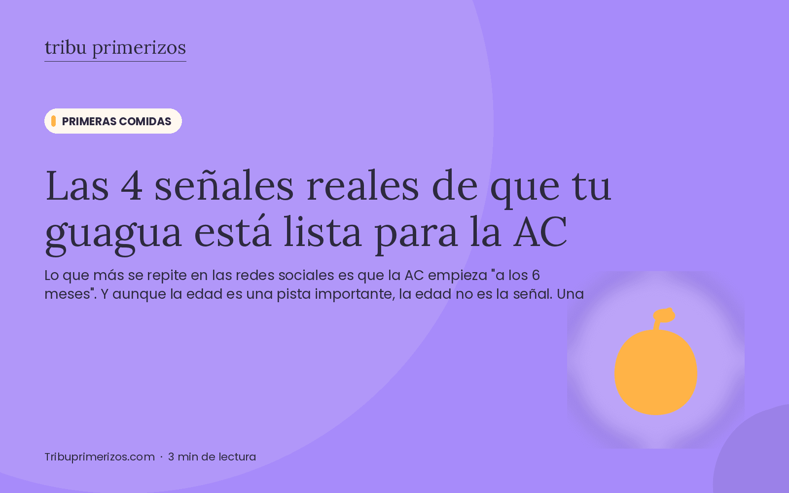 Las 4 señales reales de que tu guagua está lista para la AC