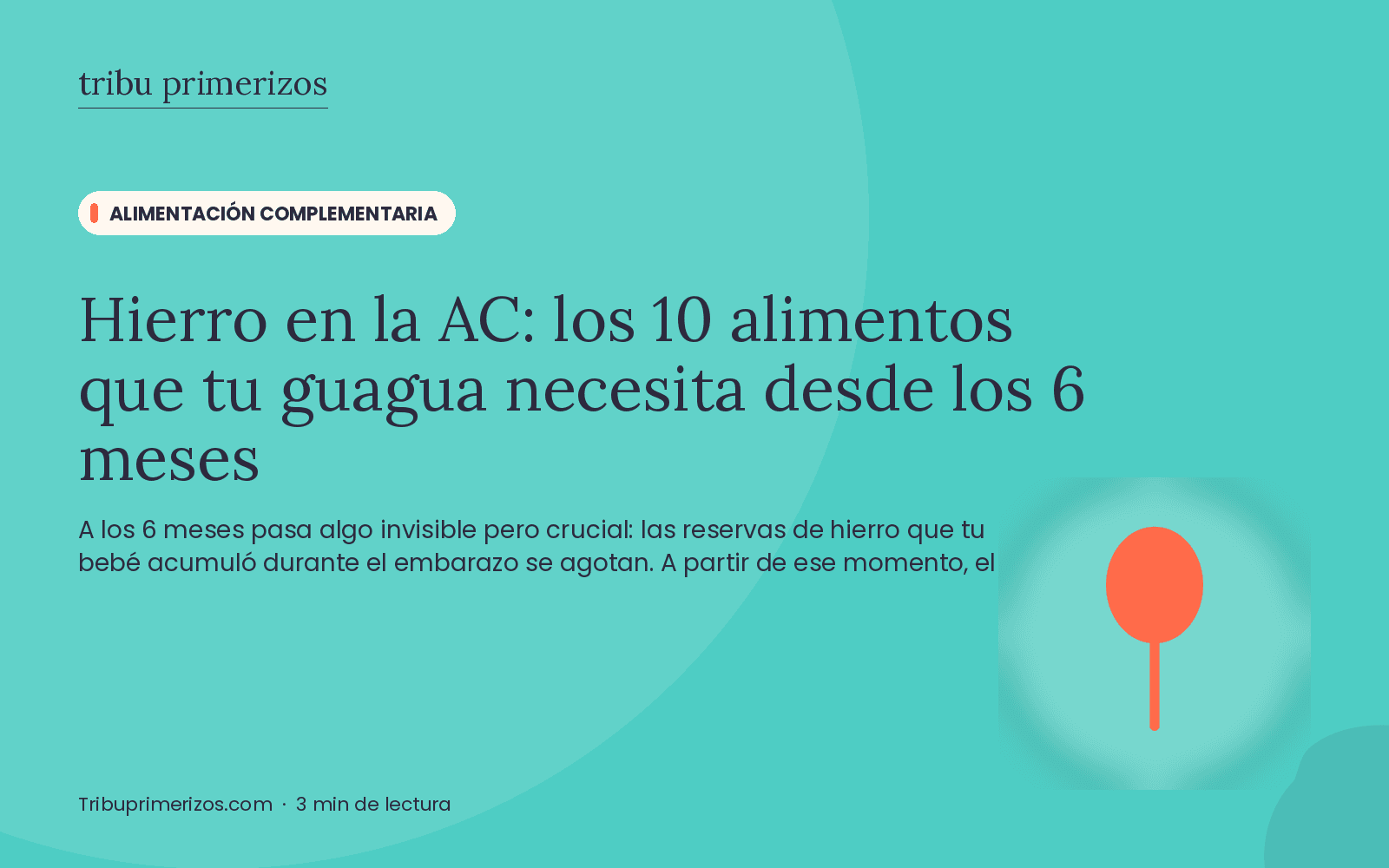Hierro en la AC: los 10 alimentos que tu guagua necesita desde los 6 meses