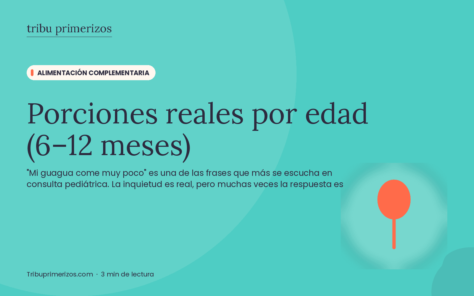 Porciones reales por edad (6–12 meses)